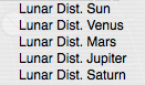 Lunar distance