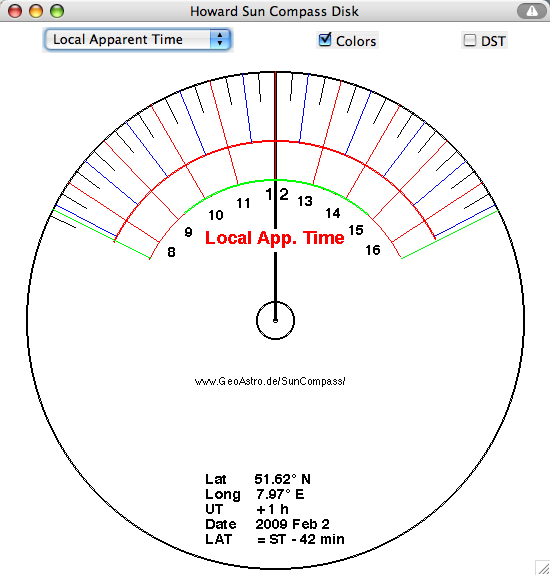 Sun Compass Disk