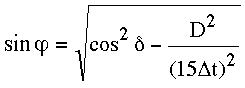 latitude formula