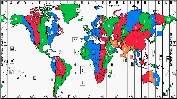 My Time Zone Map World Time Zone Map