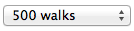 number of walks